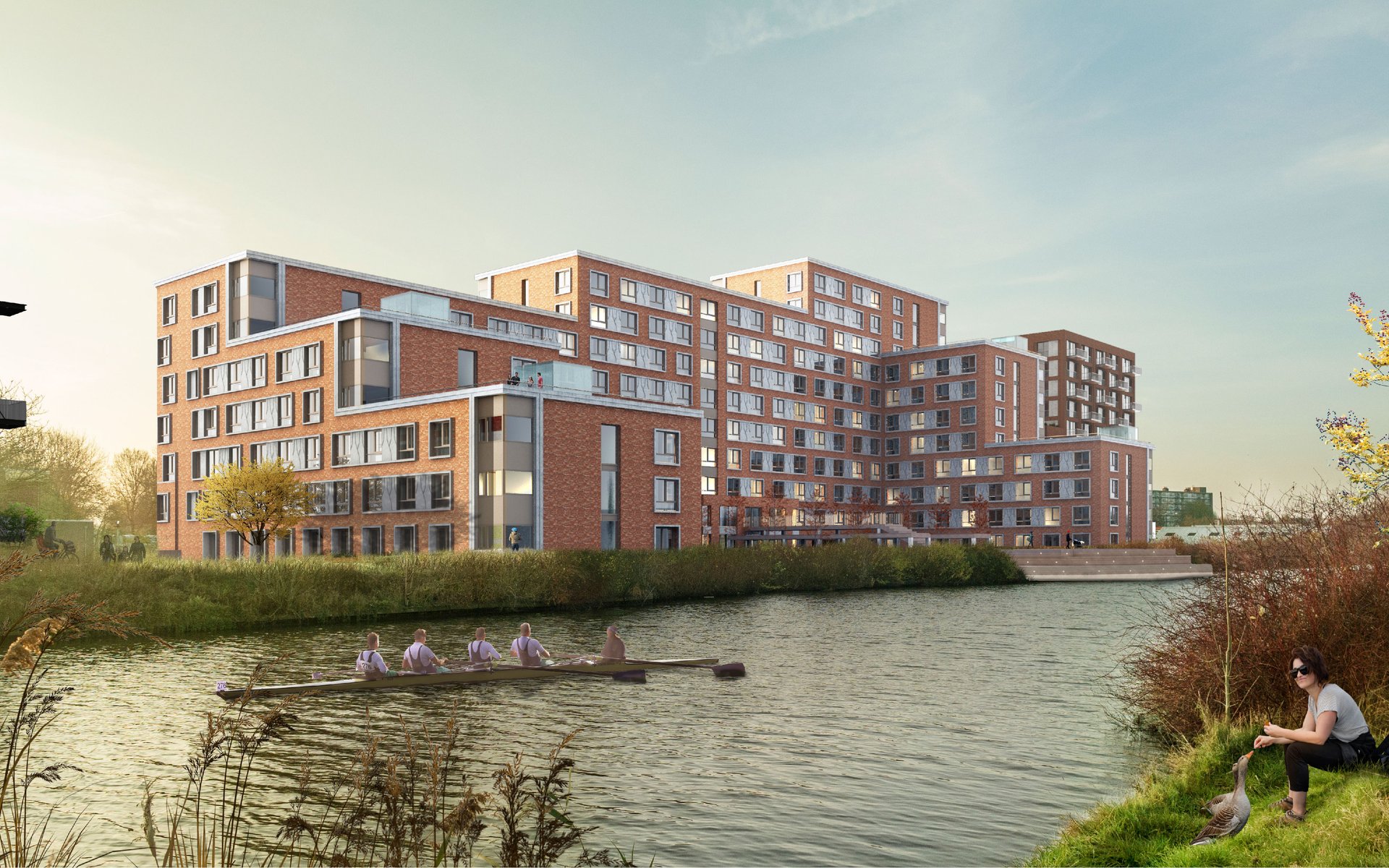 Ontwerp Portland gebouw aan de Reitdiepzone in Groningen