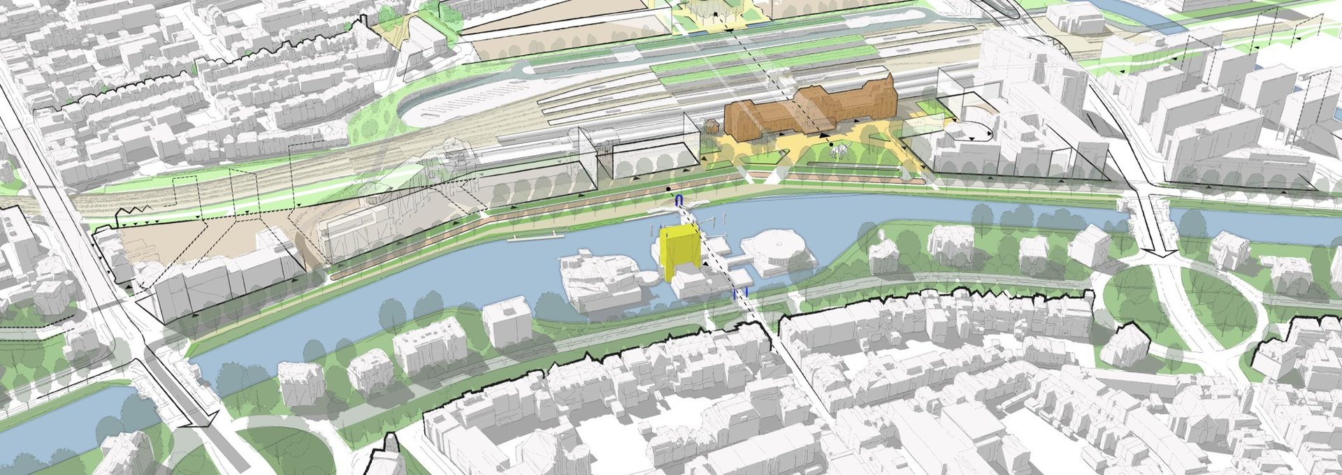 banner noordzijde stationsgebied